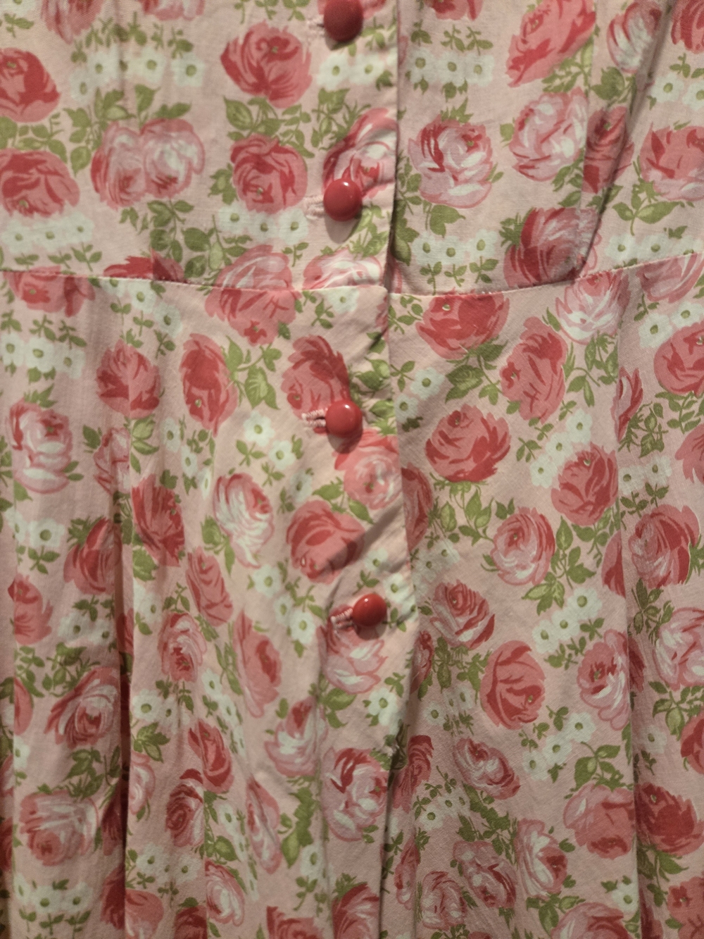 1950s Penneys Brentwood Floral Vintage  Pink Dress - Picture 5 of 13
